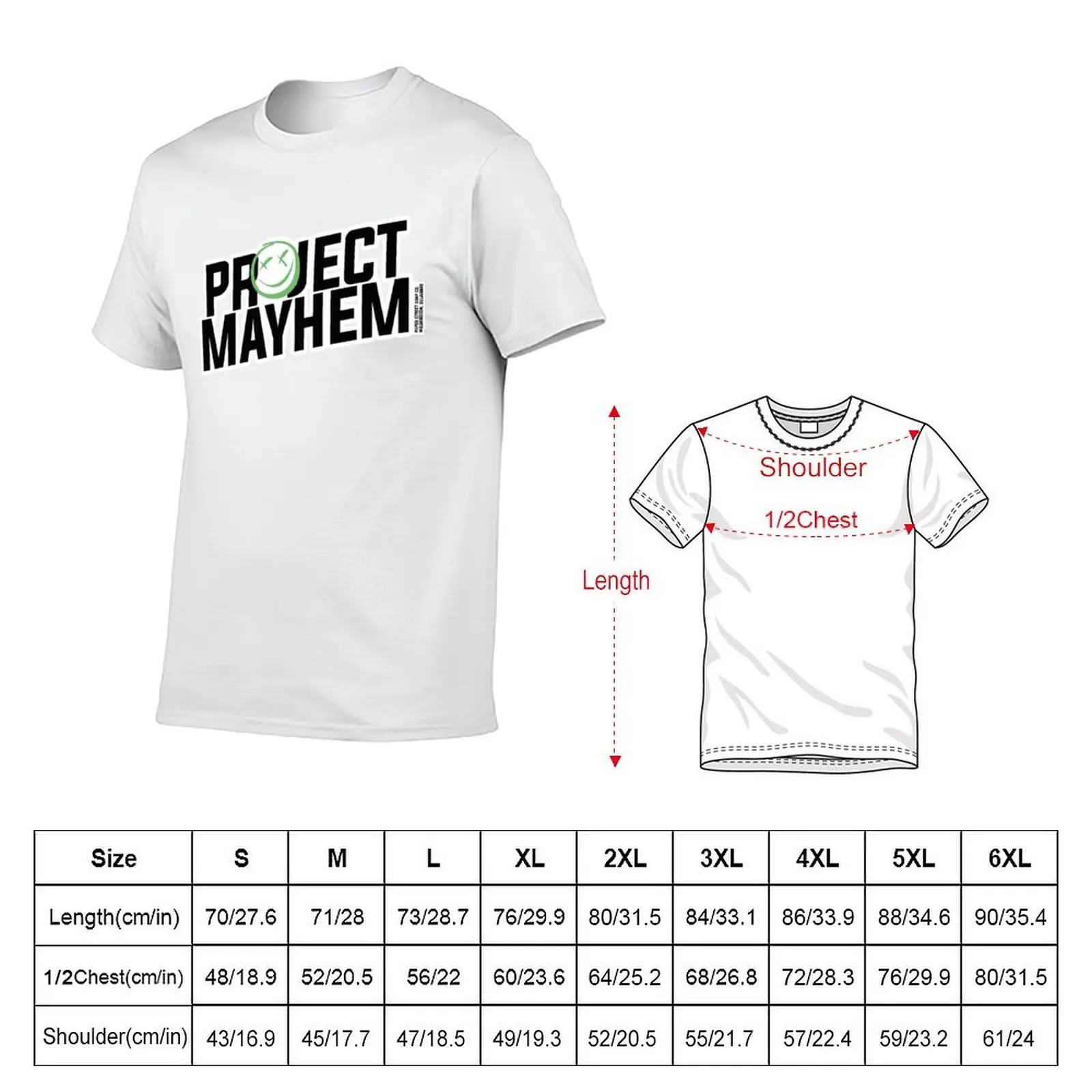 PROJECT MAYHEM - Fight Club T-Shirt Basic Tee Shirt for Everyday Outfit