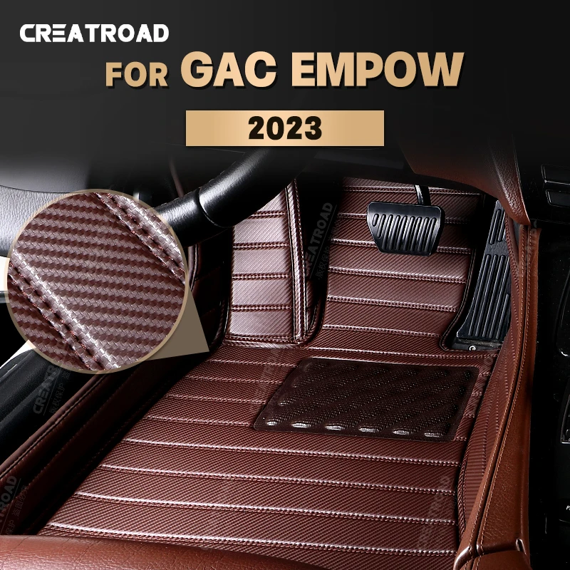 

Custom Carbon Fibre style Floor Mats For GAC Trumpchi Empow 2023 Foot Carpet Cover Automobile Interior Accessories