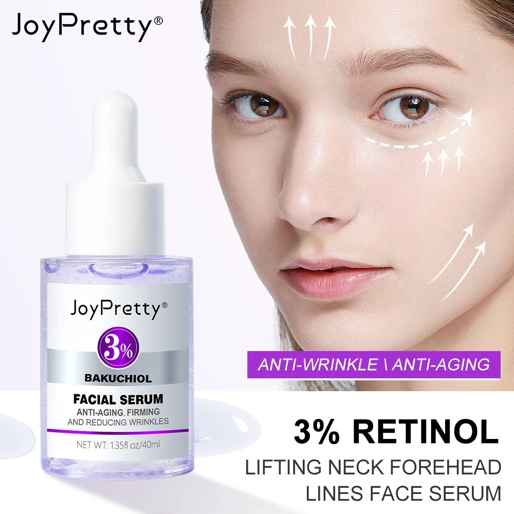 Retinol Wrinkle Face Serum Collagen Hyaluronic Acid Czoło Drobne linie Lifting Anti-Aging Glowing Serum Pielęgnacja skóry twarzy 40ml