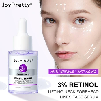 Retinol Rimpel Gezicht Serum Collageen Hyaluronzuur Voorhoofd Fijne Lijntjes Lifting Anti-Aging Gloeiende Serum Gezichtsverzorging 40ml