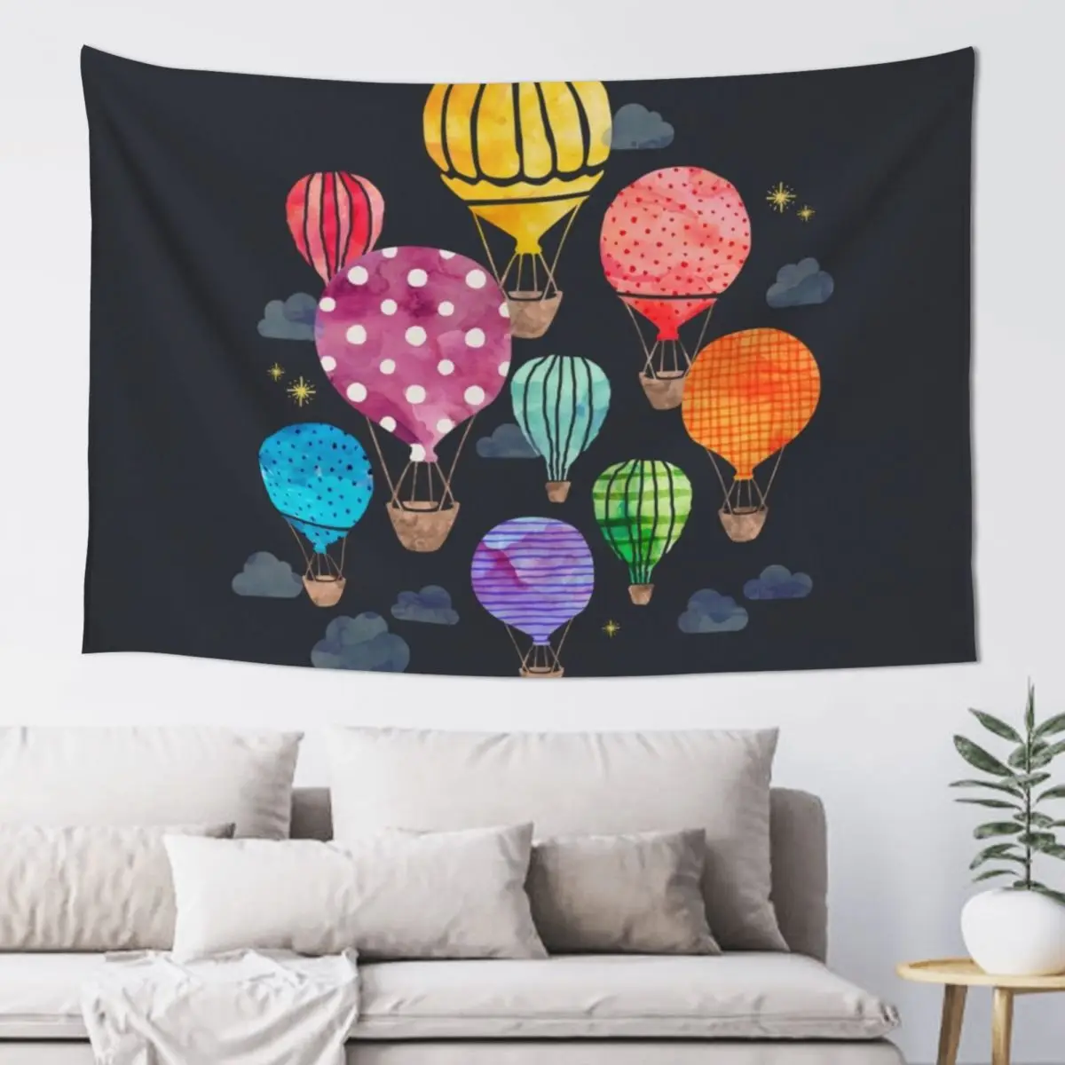 

Hot Air Balloon Night Tapestry Room Decorations Aesthetics Art Mural Outdoor Decor Aesthetic Room Decors Tapestry