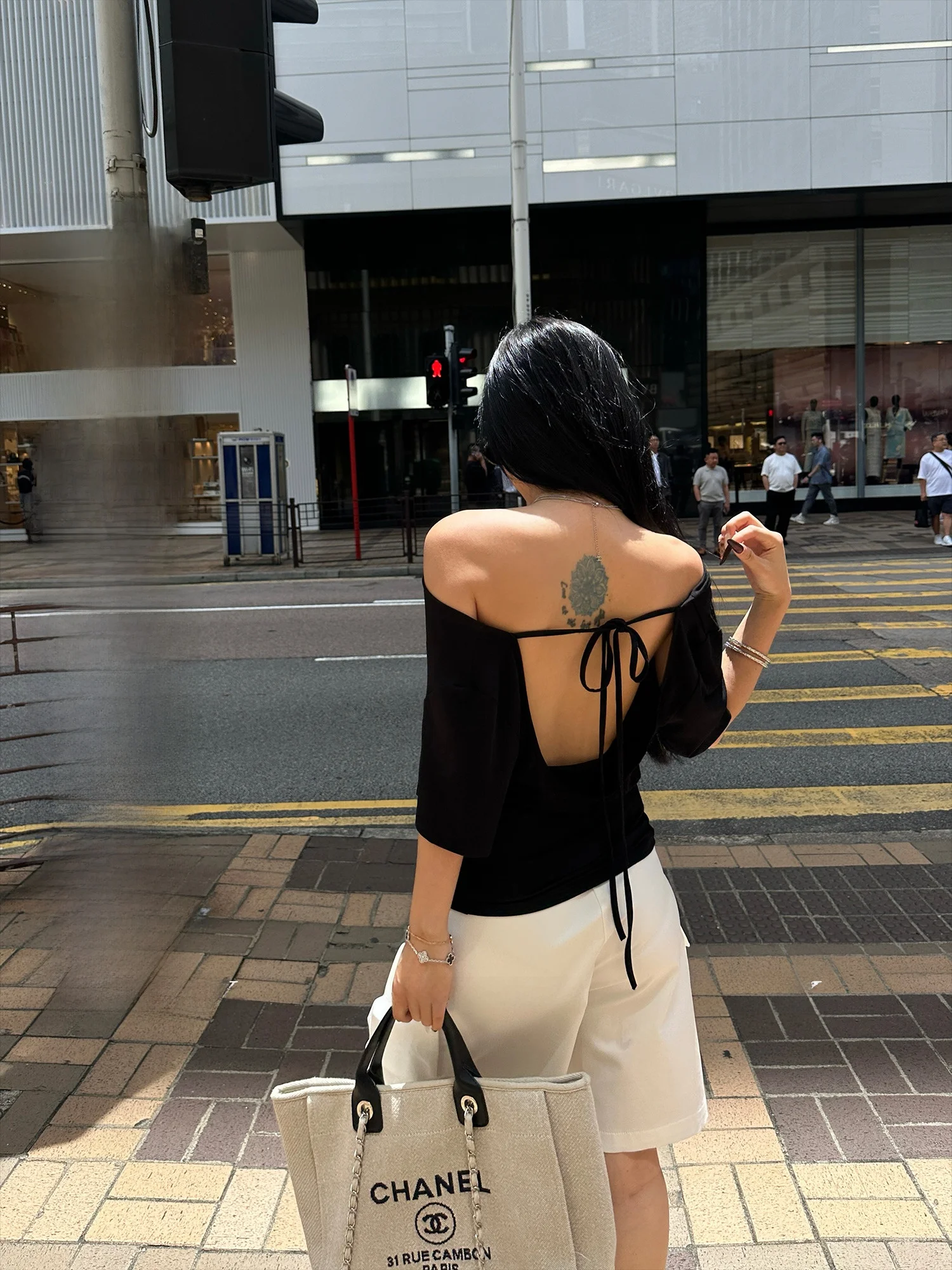 

Falin X Women's Summer Thin ort Sve T-irt Bal Side oulder Design Breathable V-Ne Casual Comfortable Top