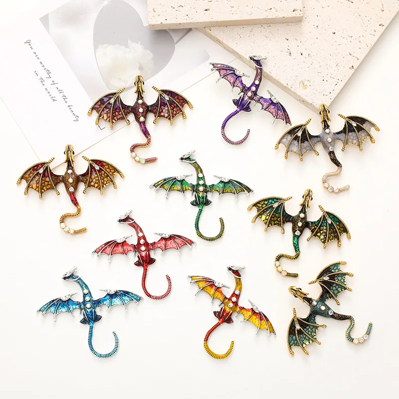 10pcs/lot 57*69mm Charm dragon pendant necklace   hair accessories  jewelry accessories
