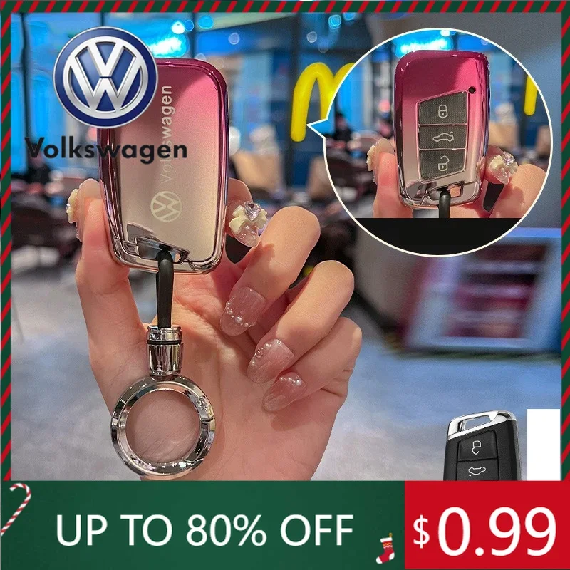

For VW Volkswagen Jetta MK5 Golf Fashions TPU Car Key Cover Case Holder Shell Protection For VW Volkswagen Magotan Passat B8 Ti