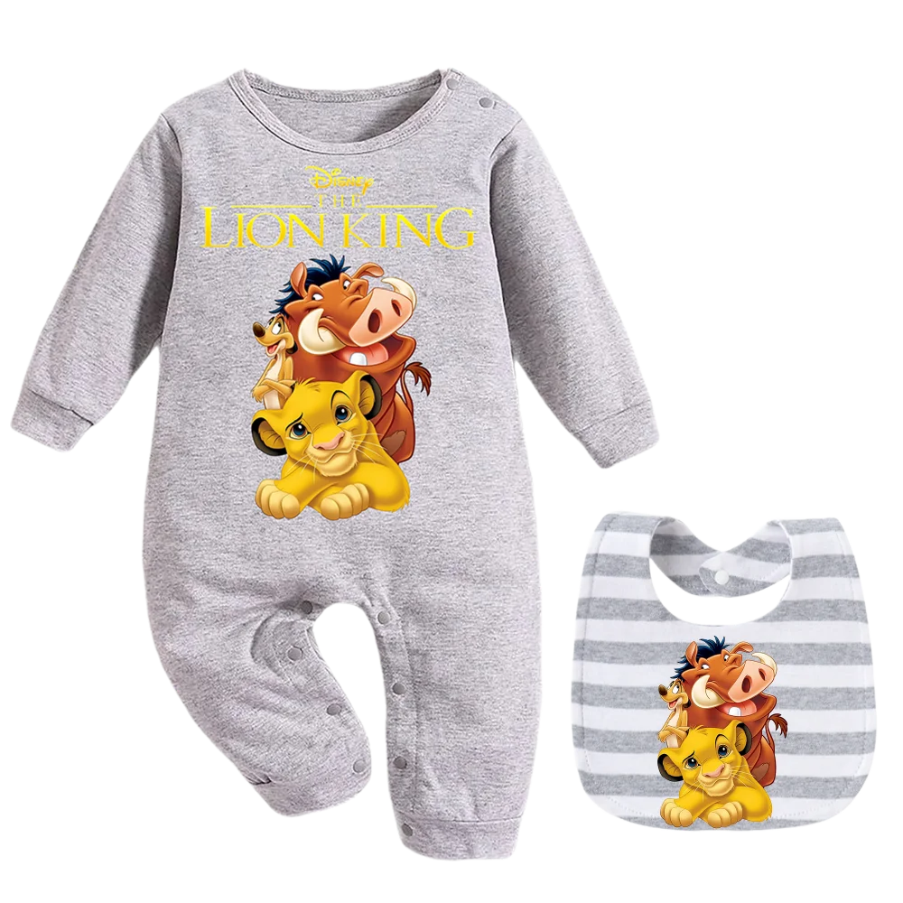 

Grey newborn anime print baby crawling suit newborn wipes baby jumpsuit Kawaii bib baby long-sleeved tight-fitting suit 0-9M