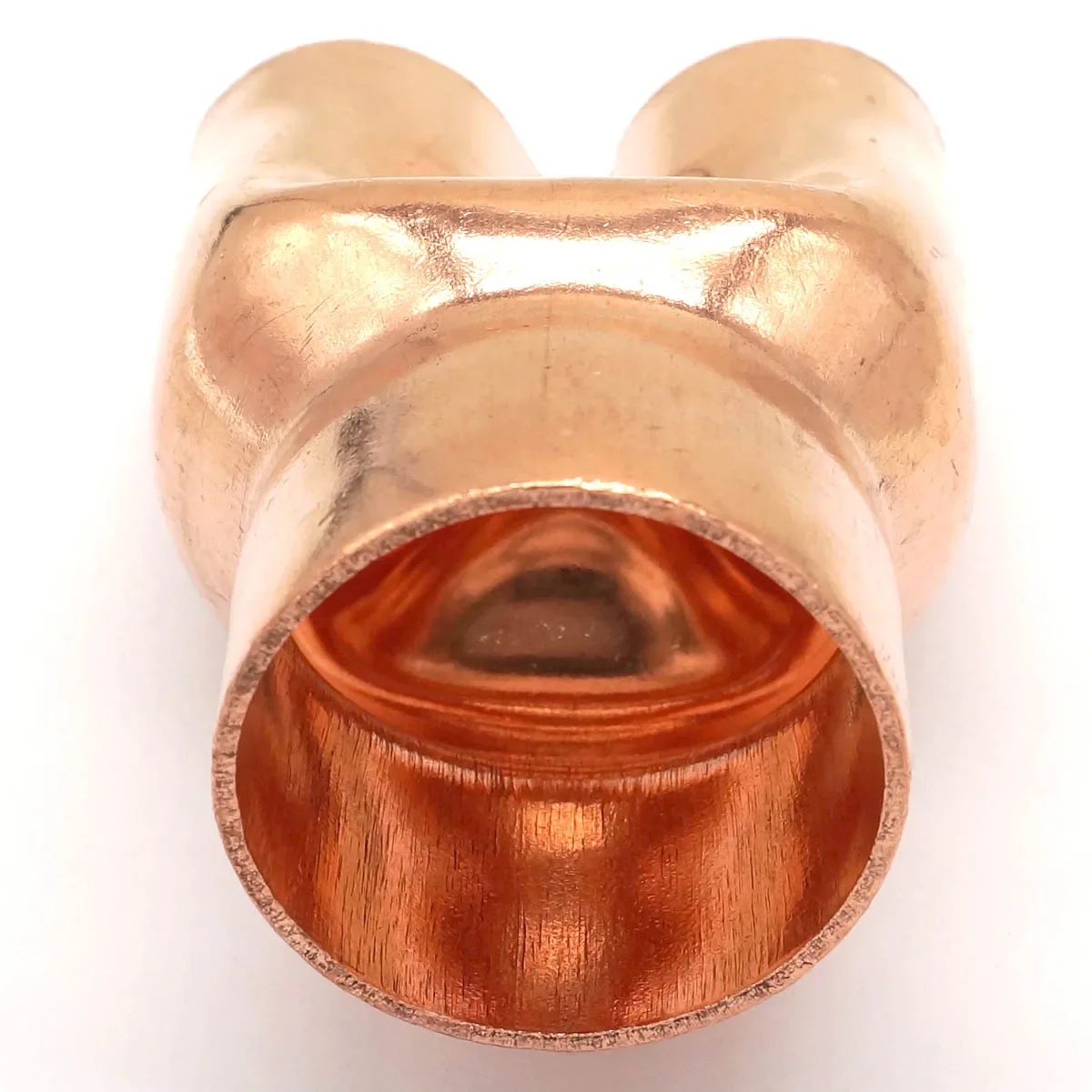 Inner Diameter Side*Middle*Side Pure Copper End Feed Reducer Y 3 Ways Welding Pipe Adapter Refrigerator Air Condition