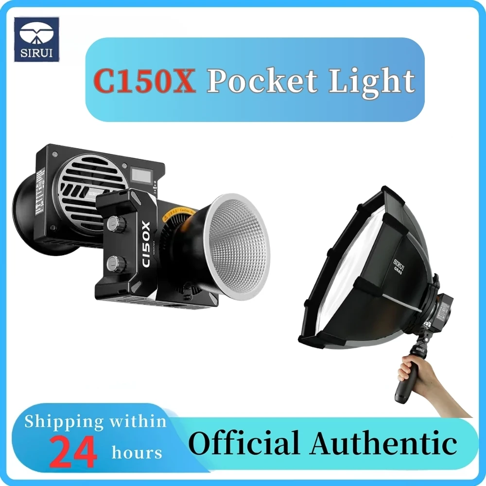 SIRUI Portable C150X 150W LED COB Video Light Handheld Pocket Camera Light with Reflector Bi-Color 2800K-6500K App Control