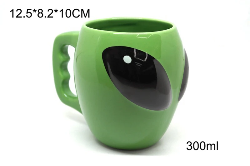 Creative Green Alien Coffee Mugs Cups of Coffee Cup Set Funny Mug Beer Cute and Different Cups Mug for Tea Mugs Free Shipping