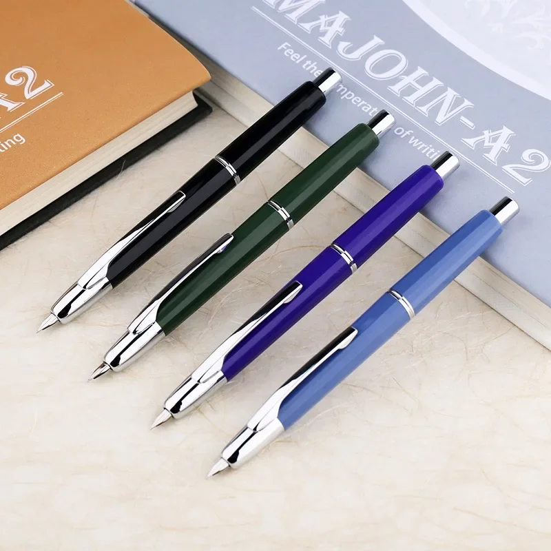 nova-caneta-tinteiro-majohn-a2-de-resina-com-ponta-extrafina-04mm-e-conversor-de-tinta-para-escrita-–-presente-de-natal-mais-leve-que-a-a1