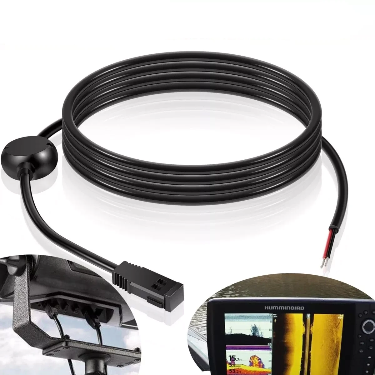 PC 11 Filtered Power Cable 720057-1 Fit for Humminbird All Helix 8/9/10/12/15, 800/900/1100 Series, 797, 798 6 Feet, Waterproof