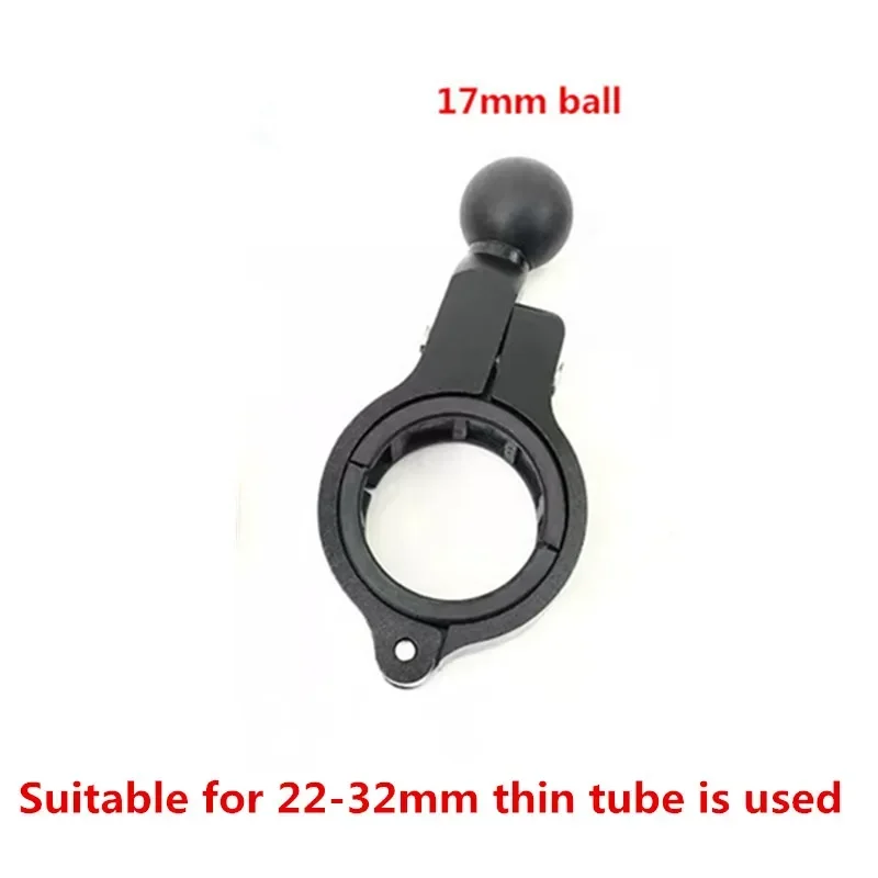 Fit 22--32mm Round Rod Clamp Motorcycle Handlebar Rail 17mm Ball Mount Car Headrest Rai Holder with for Gopro