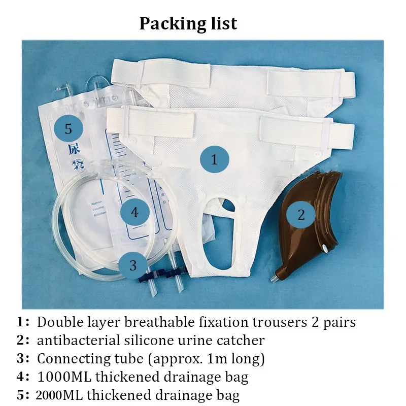 Sac d'Urine Réutilisable Unisexe, Sacs de Proximité en Silicone Antifavorable, pour Collecter les Urines des Patients, Usage Domestique