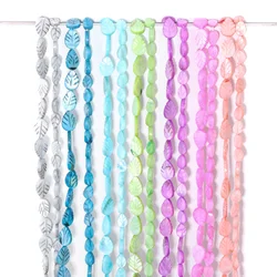 Colorful Leaves Beads Natural Shell Beads Charm Loose Spacer Beads Accessories for Jewelry Making DIY Earring Necklace Handmade