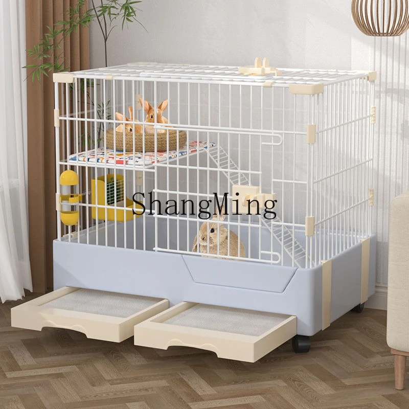 

Клетка для кроликов SM, защита от брызг, домашний домик для морских свинок, большая вилла для мелких животных, специальная модель для использования в помещении