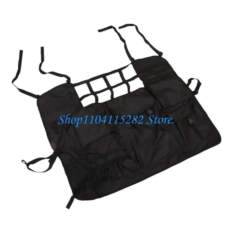 Rear Mesh Storage Bag for Vehicles Easy Install Secure Cargo Management