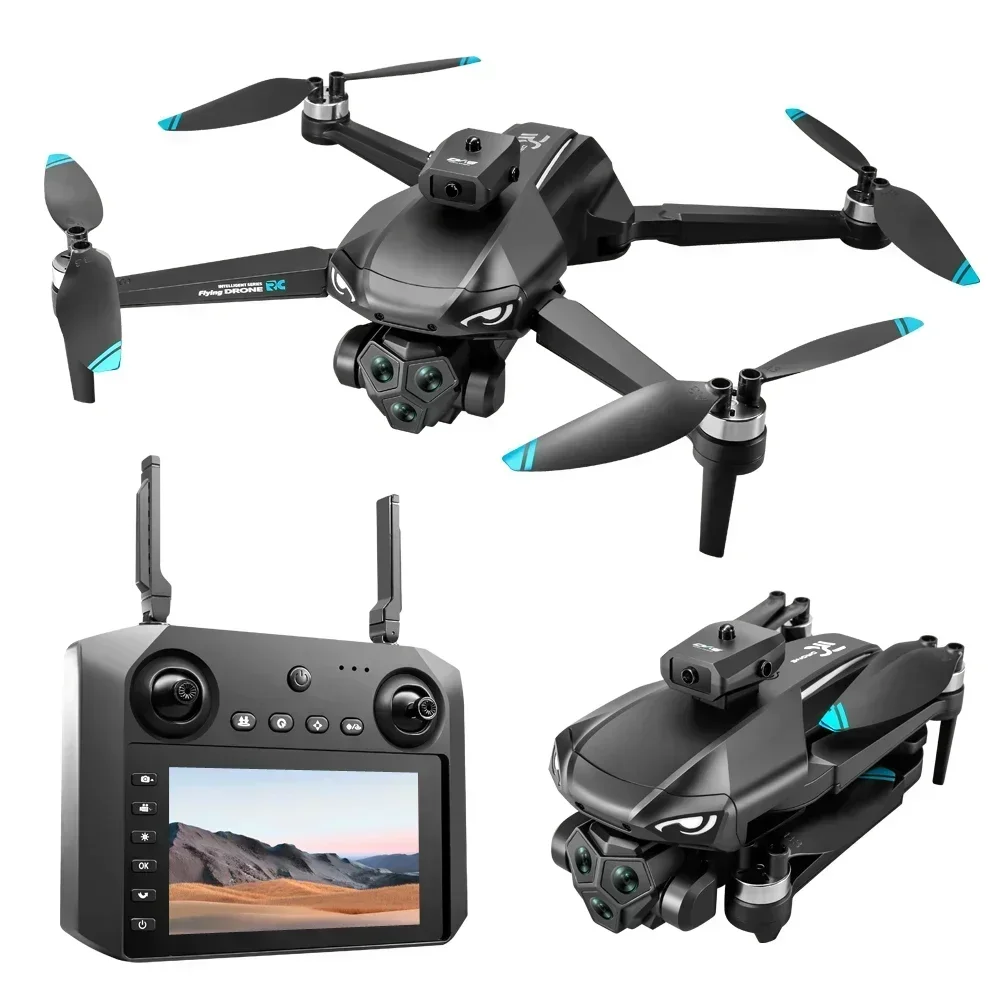 Drone RC 4K edisi profesional M33, mainan helikopter RC lipat kamera HD tiga sudut lebar WIFI FPV tinggi tetap