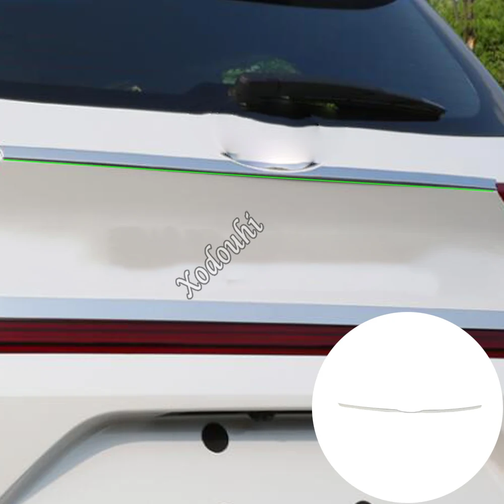 

Auto Sticker Body Trunk Lid Cover Molding Rear Door Tail Gate Trim Frame Parts For Hyundai Santa Fe Santafe 2019 2020 2021-2024