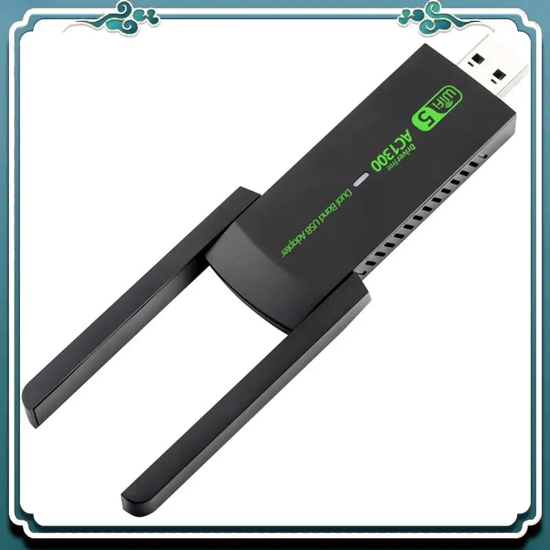 Easy To Use USB 3.0 Wifi Adapter 1300Mbps Network Card Dual Band 2.4G/5Ghz Wireless Receiver Transmitter For Desktop Laptop PC