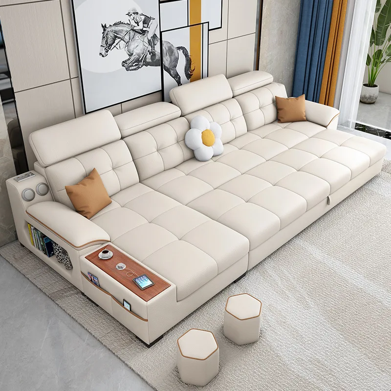 Sofa bed dual-purpose foldable living room cat scratch skin cream wind multi-functional simple small apartment