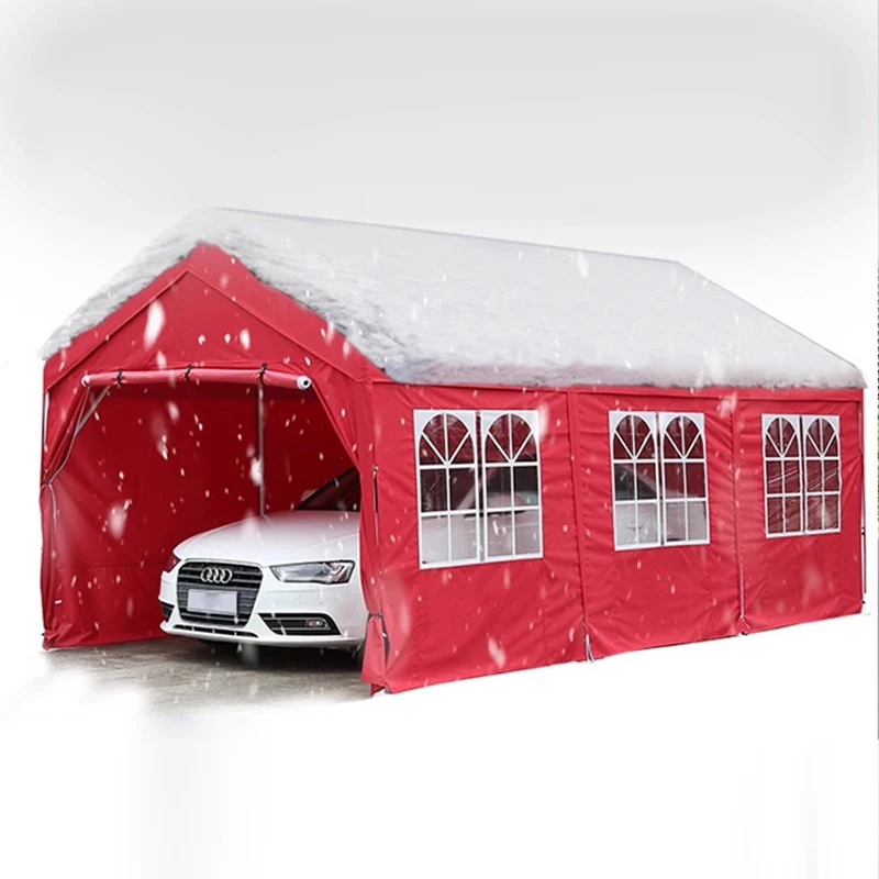 Heavy Duty Carport with Removable Sidewalls,All Weather Carport Garage Party Tent Large Outdoor Canopy Storage Shed