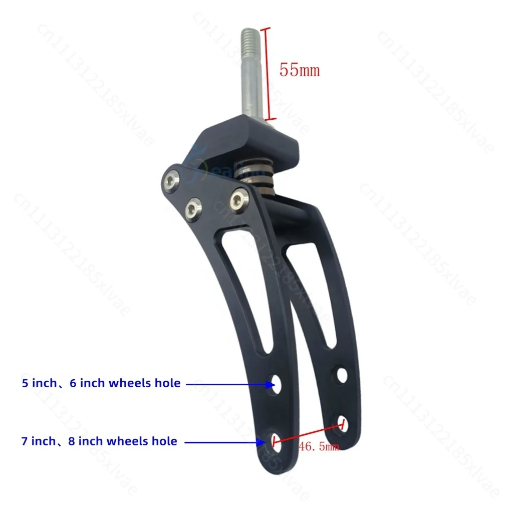 Electric Wheelchair Spare Part CNC Aluminum Alloy Shock Absorber Front Fork Fit For 5‑8 Inch New Active Wheelchair Replacement
