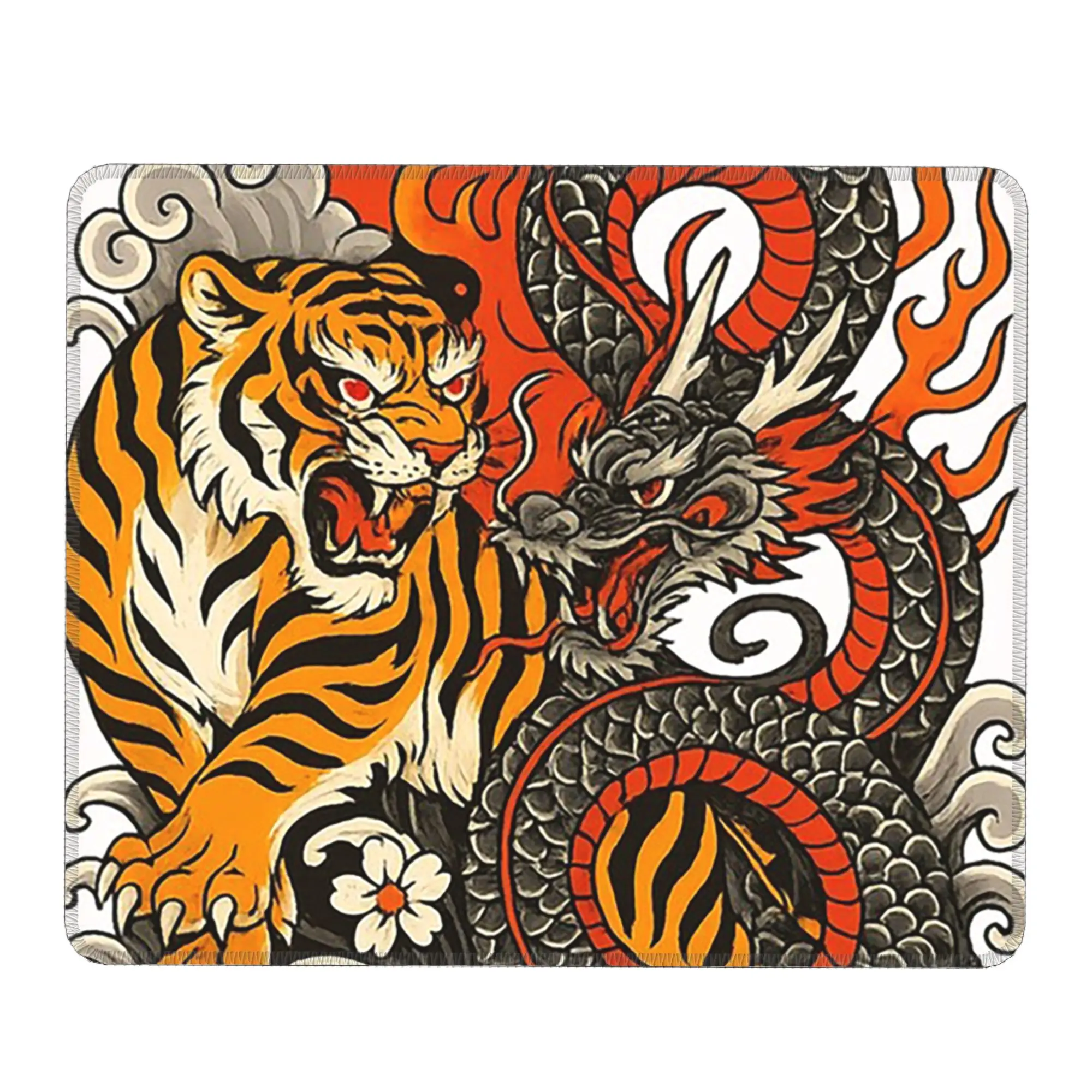 Domineering Dragon And Tiger Fight Mouse Pad Computer Keyboard Mouse Mat Gaming PC Laptop Desk Mat Office Table Mats