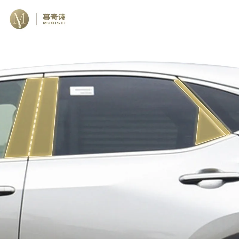 MUQSHI Pre cutting Car Exterior Body B C Window pillar PPF paint protection film TPU scratch film For Lexus NX 200 300 2022-2024