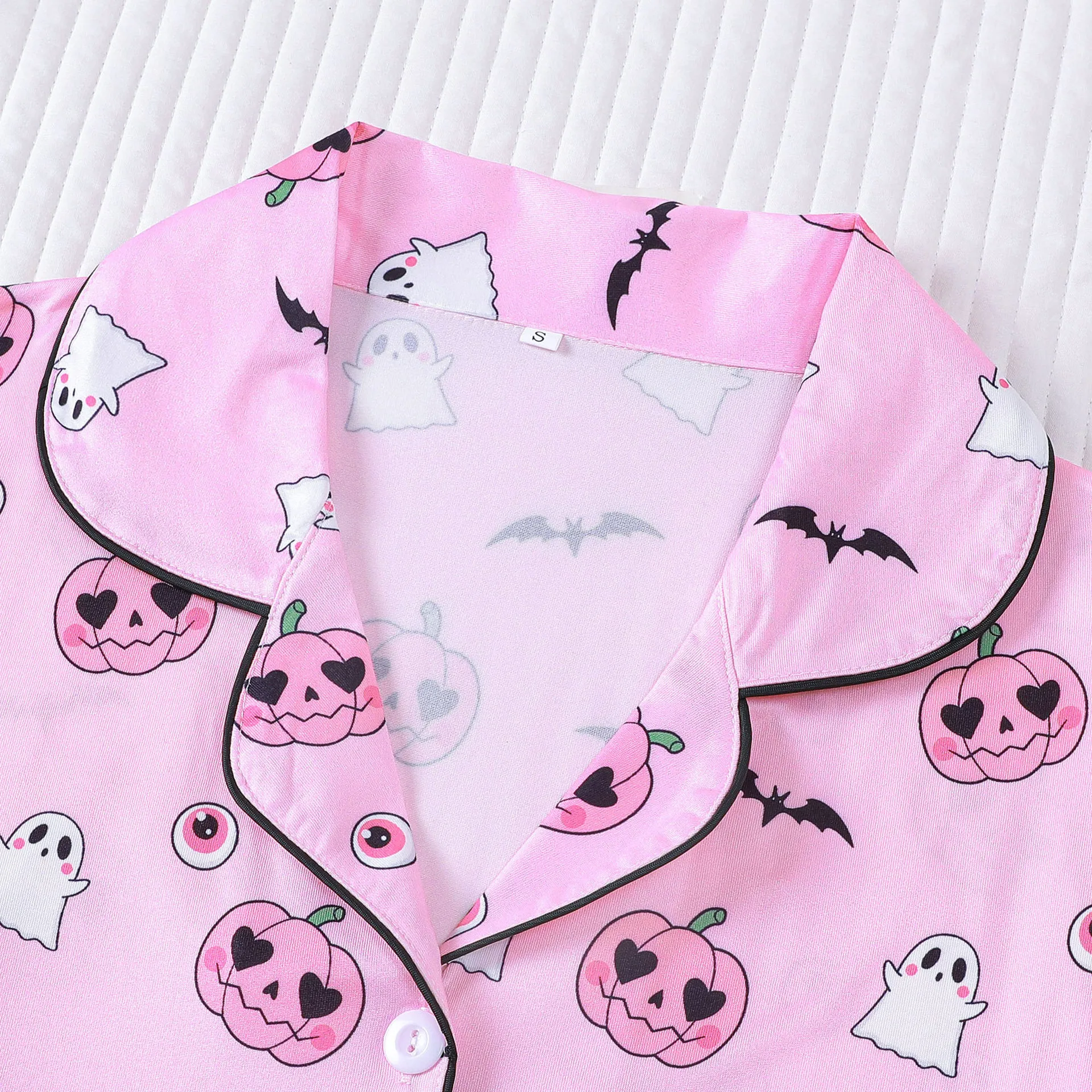 Halloween Pajama Set New Women's Pajama Halloween Printed Shorts Set Sexy Sleepwear