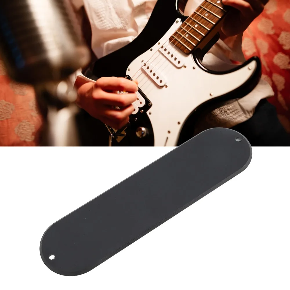 2PCS Polymer material Material Blank Back Plate 2 Hole Style Black Guitar Back Cover Instrument Accessories Electric Guitar