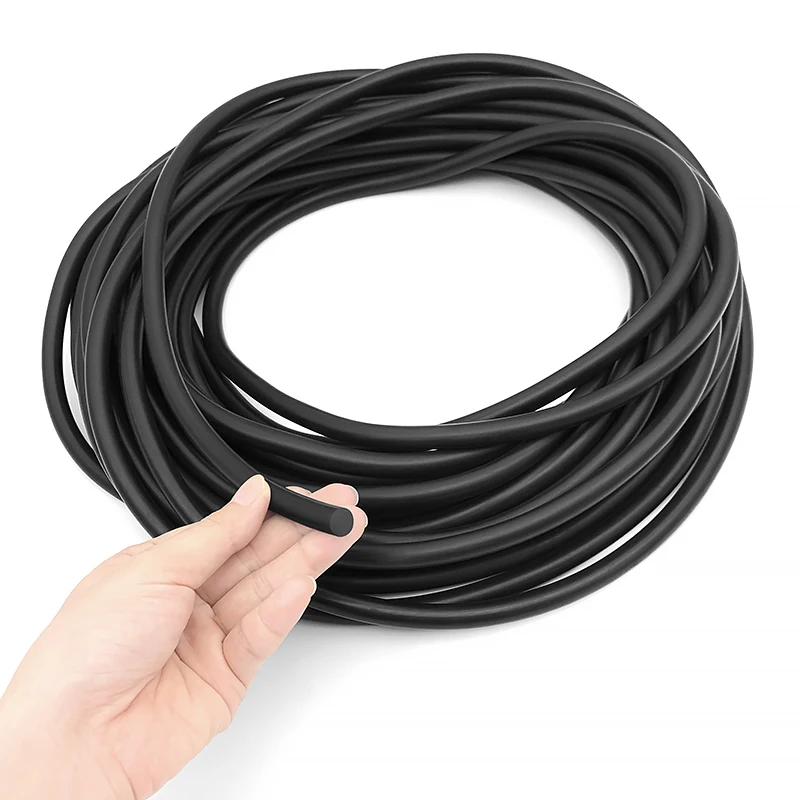 Durchmesser 1mm-10mm, 1M-5M, massiver schwarzer FKM-Rundstreifen, O-Ring-Gummischnur, gute Abdichtung, öl- und chemikalienbeständig, Dichtungsband für Autotürdichtungen – Detail 8