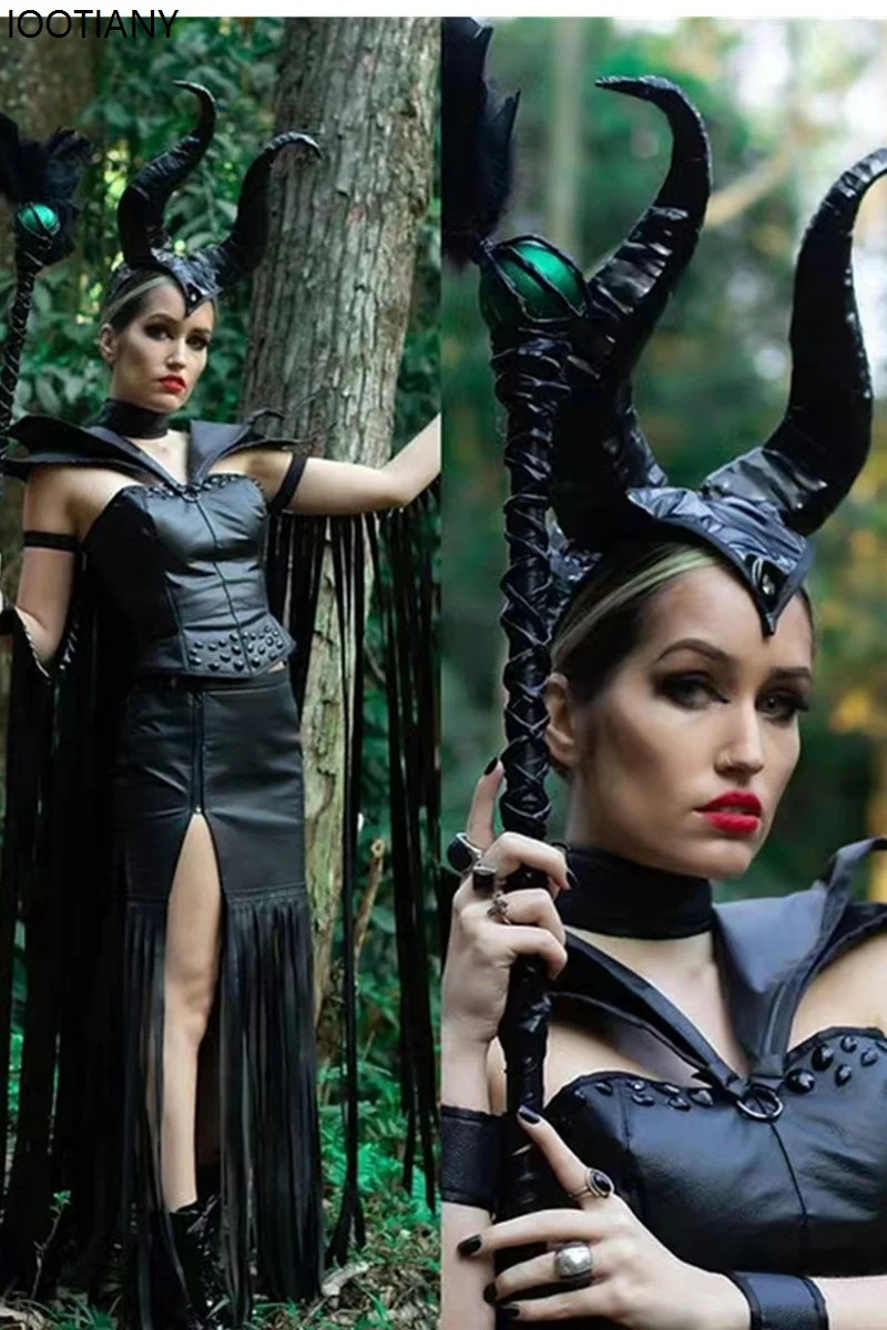 Vrouwen Sexy Kwaadaardige Heks Cosplay Kostuums Halloween Feest Horror Vampier Koningin Verkleedkleding Carnaval Feest Verkleed Nieuw