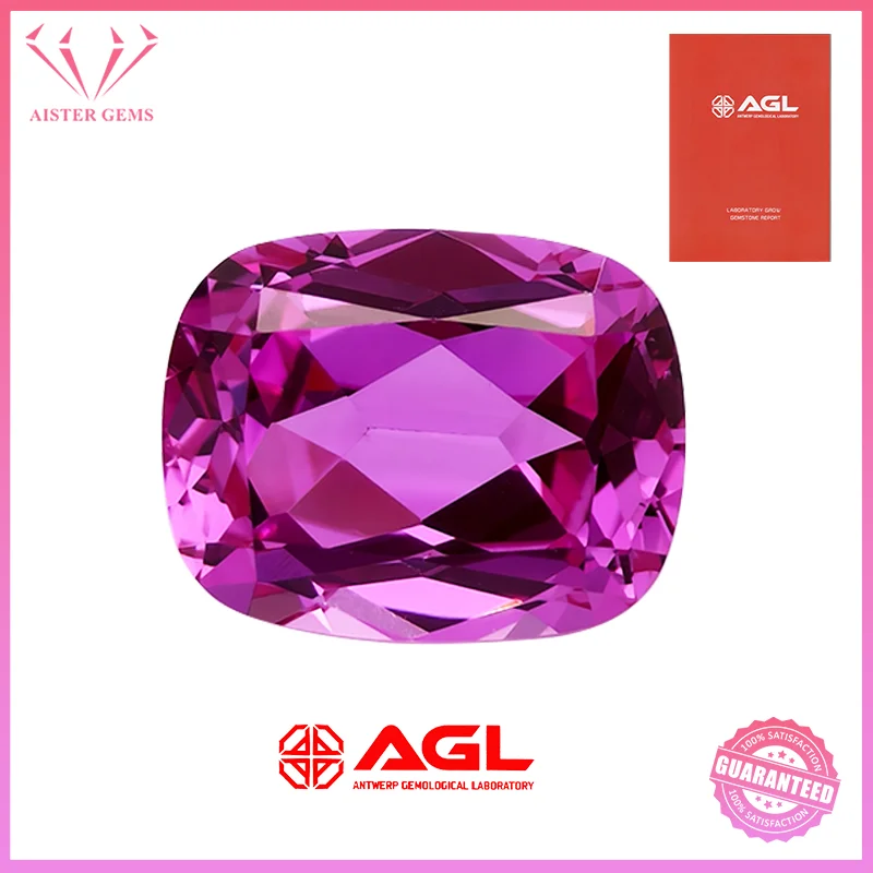 

Выполненный в лаборатории сапфир ярко-розового цвета L ~ огранка подушки, свободные драгоценные камни, розовый сапфир с сертификатом AGL для изготовления ювелирных изделий