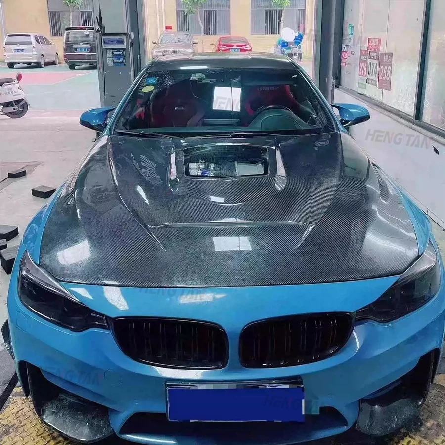 ل BMW M3 F80 M4 F82 F83 2014-2020 IM نمط ألياف الكربون سيارة المصد الأمامي غطاء المحرك هود بونيه تنفيس أجزاء طقم الجسم