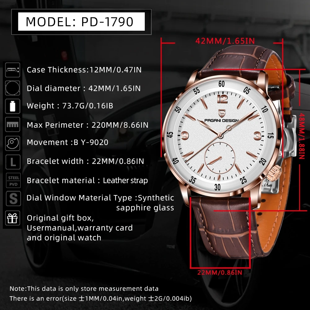 PAGANI DESIGN 2024 New 42MM Pilot Watch Fashion Leisure Business Mechanical Watch Sapphire Glass Luminous Automatic Watch reloj