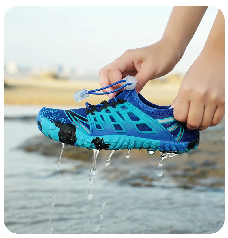 Kinder Schnell Trocknende Aqua Schuhe Kinder Wasser Schuhe Barfuß Fünf-Finger Waten Turnschuhe Jungen Mädchen Strand Schwimmen Schuhe – Detail 11