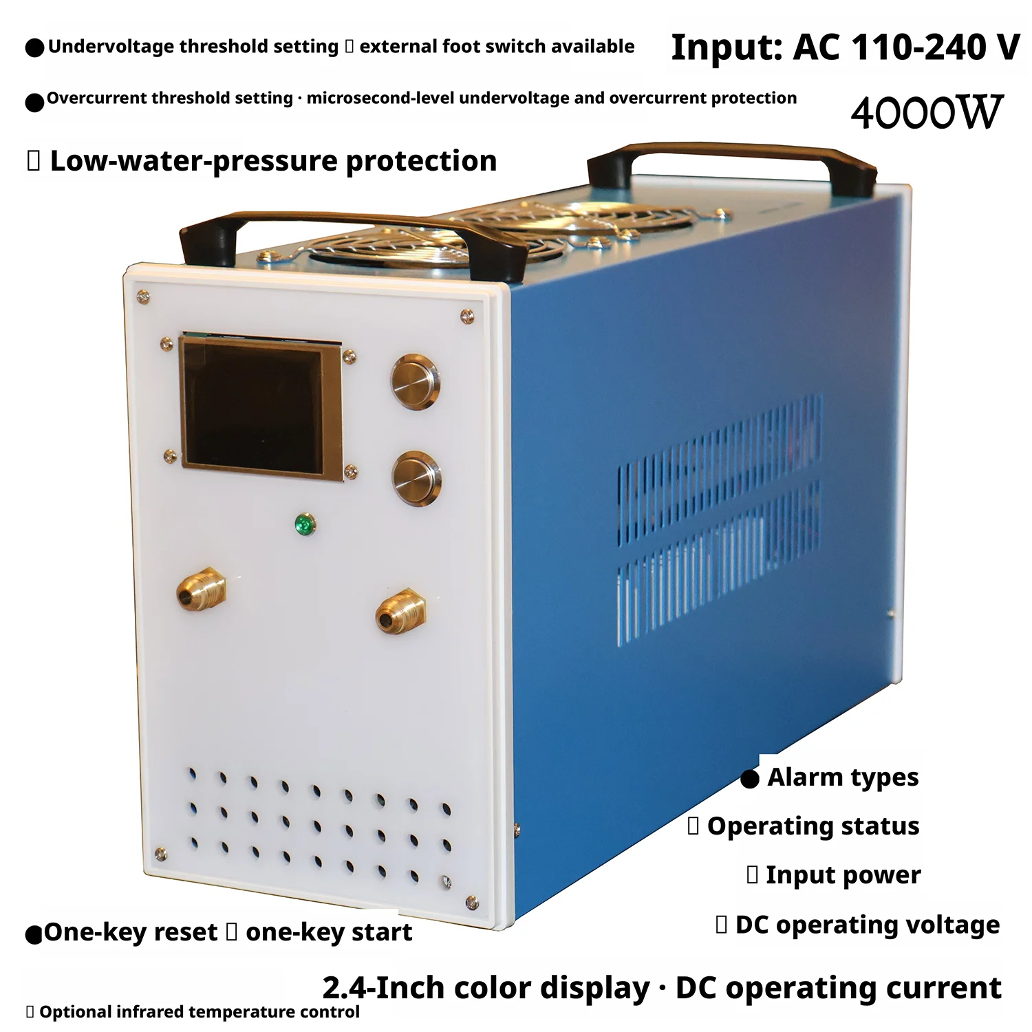 4KW ZVS Induction Heater, Induction Heating Machine, Metal Smelting Furnace, Foot Switch