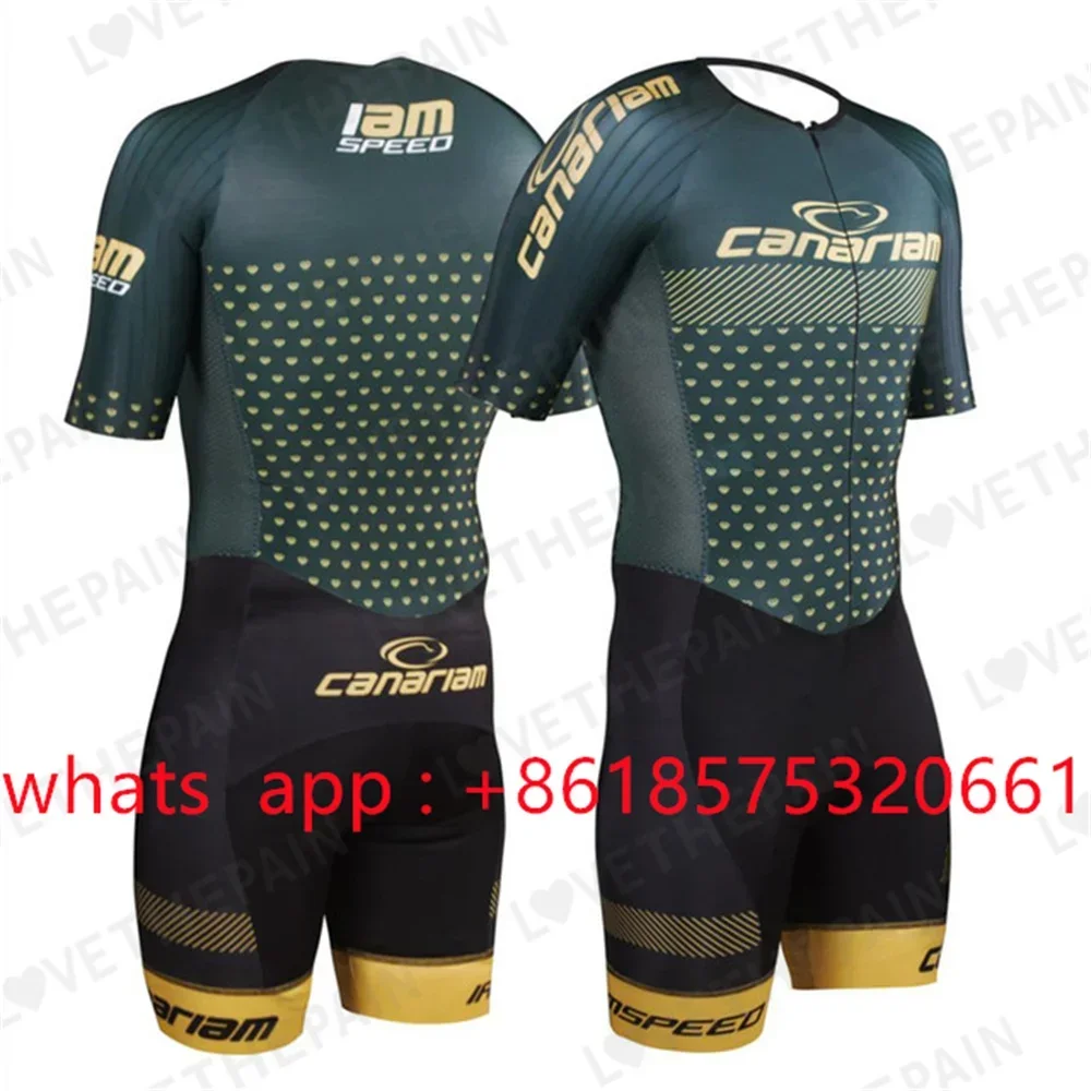 Triathlon Skater suit men bodysuit jersey skinsuit speed Inline Roller Skate ride speeds Skating jumpsuit culotte No cushion