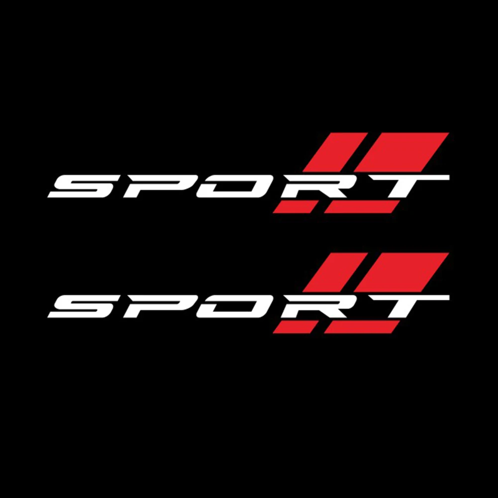 

Sport Letter Stripe Vinyl Decal Set 2 Pieces 16 Inch Length for Car Door Side Decoration Compatible with Vehicle Models