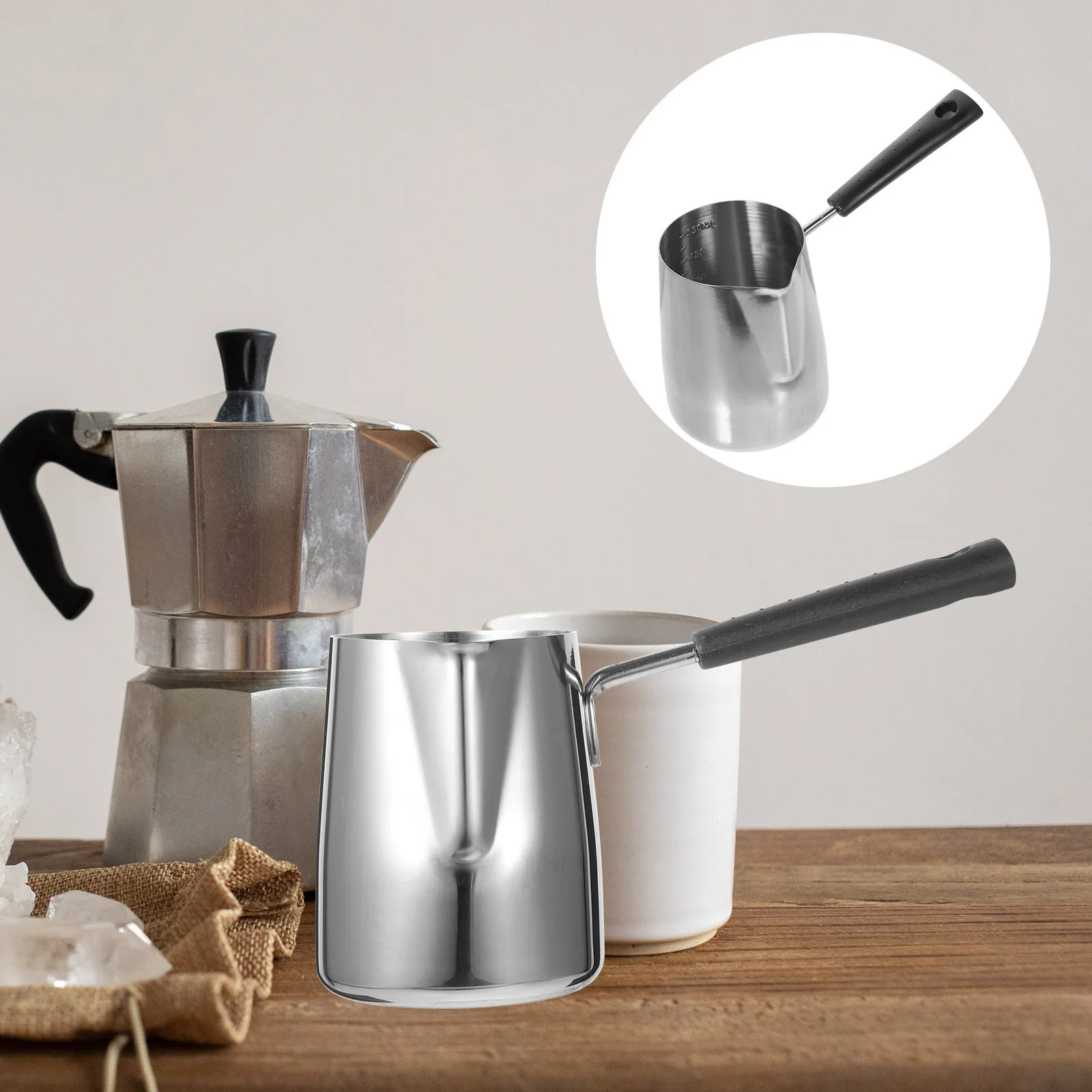 

1pc Stainless Steel Milk Pitcher Coffee Frothing Cup Latte Art Jug For Espresso Cappuccino Steaming Professional Creamer