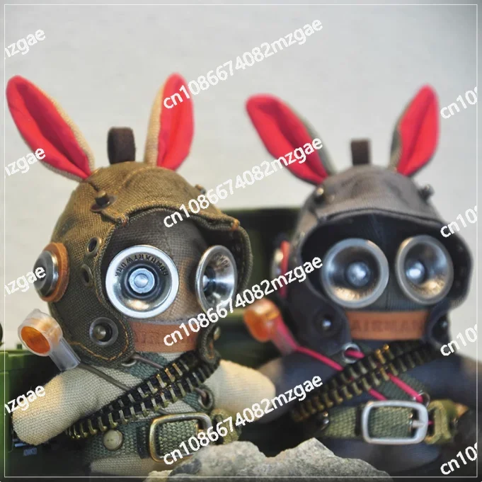 Steam Elf Original Personalized Creative Military Uniform Series Rabbit Doll, Steampunk Style, Function Bag Pendant