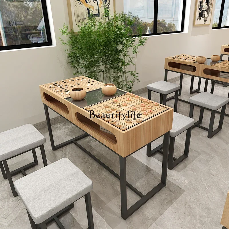05- table and chair combination chess dual-purpose chessboard multi-functional training table volume
