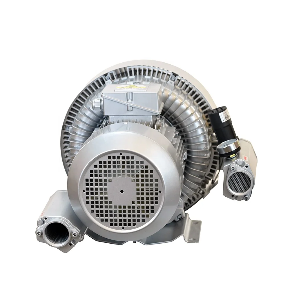 IP55 High Pressure 5.5KW Industrial Air Ring Blower For Wastewater Treatment Double-stage Pump 7HP Copper Coil Motor