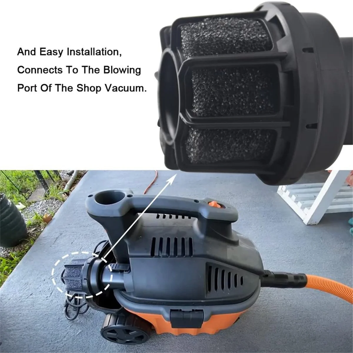 EQAZ-2-1/2-дюймовый вакуумный диффузор, глушитель, глушитель, диффузор, насадка для влажного/сухого пылесоса CMXZVBE38660 для магазина мастеров