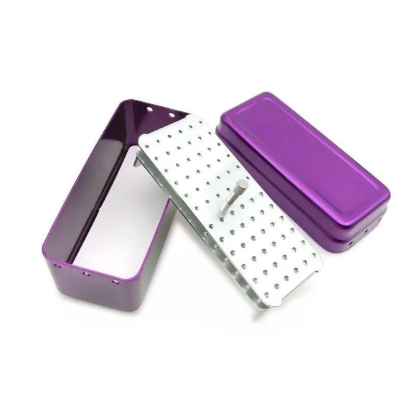 Dental 72 Hole Car Needle Disinfection Box Root Canal File Medical High Temperature Resistant Root Canal Treatment Instrument