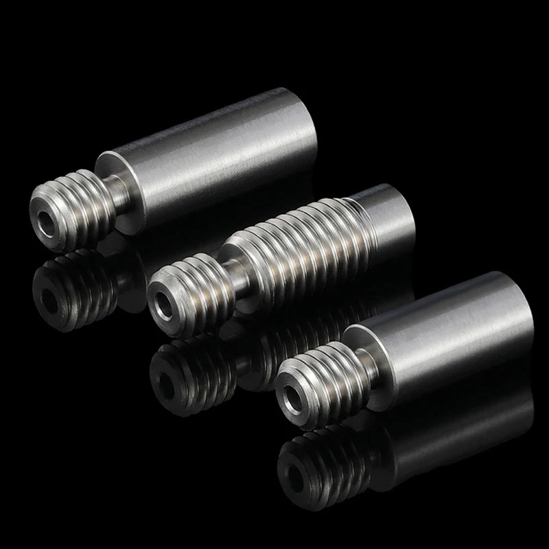 مقاومة درجات الحرارة العالية M6 الخيوط مقاومة للاهتراء السلس سبائك التيتانيوم أنبوب الحلق لملحقات الطابعة E3D V3D