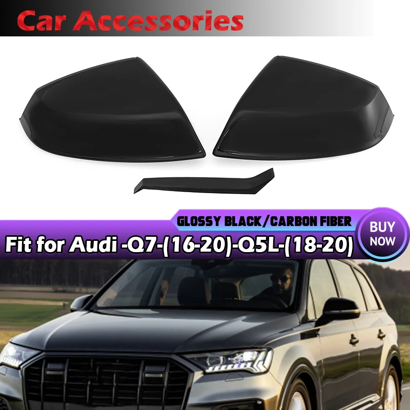 

Fit For Audi Q7 2016-2020 Q5L 2018-2020 Car Side Wing Mirror Rearview Mirror Cover Trim Rear View Cap Replacement Shell Housing