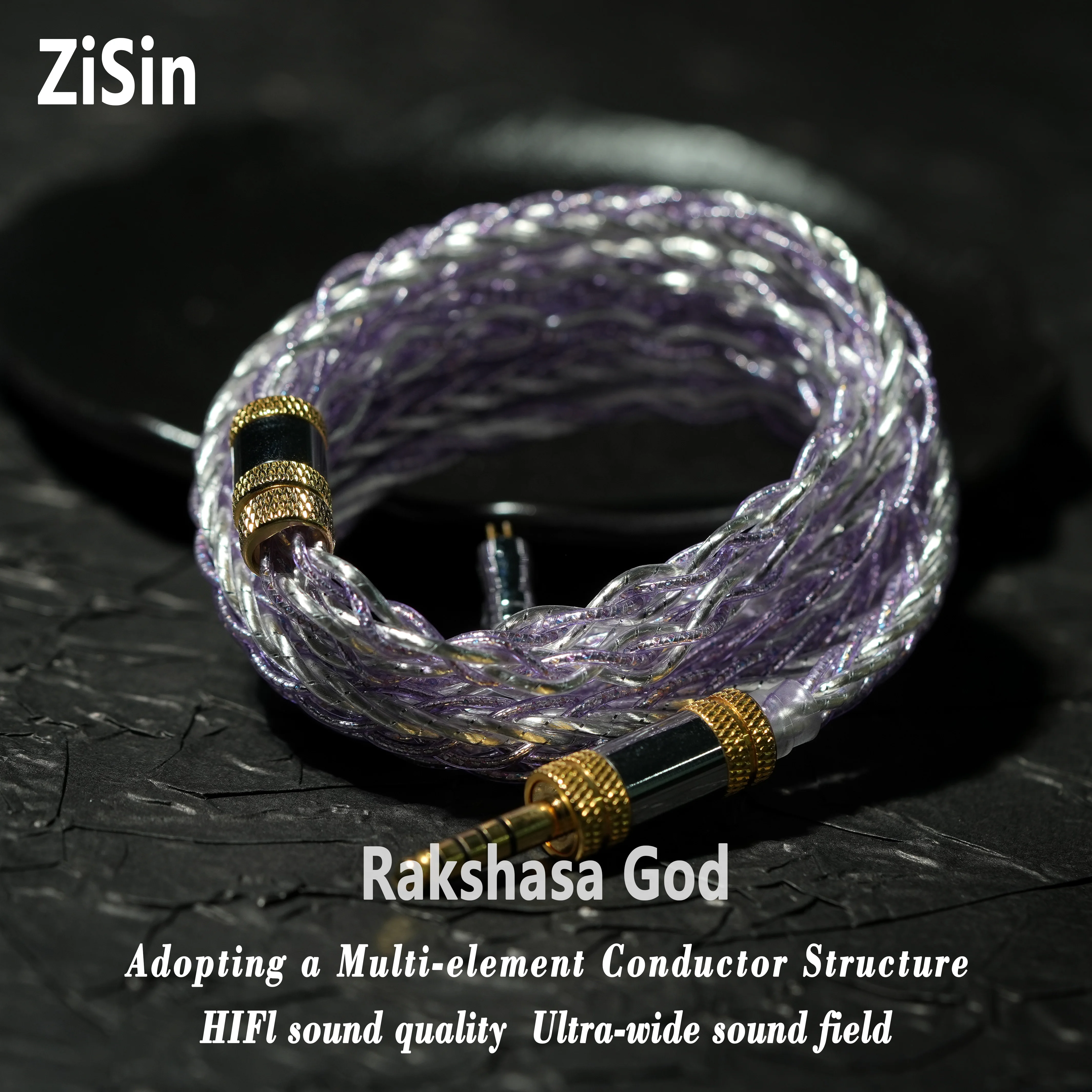 

ZiSin 35 8 Core Flagship Multi-Element HIFI Earphone Upgrade Cable with 4.4/3.5mm MMCX 0.78,Suitable For Bravery F1 AKG MK4 IEM