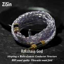 ZiSin 35 8 Core Flagship Multi-Element HIFI Earphone Upgrade Cable with 4.4/3.5mm MMCX 0.78,Suitable For Bravery F1 AKG MK4 IEM