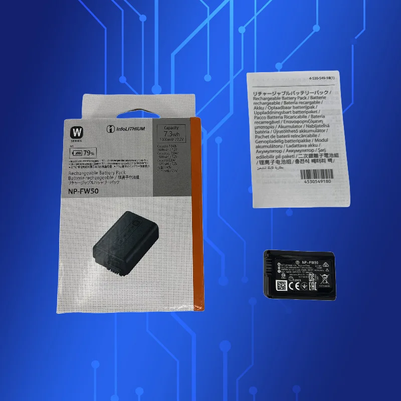 Bateria totalmente decodificada de 1020mAh NP-FW50 para Sony A7III A7II A6000 A6300 sem aviso 100% de alimentação compatível para câmera sem espelho