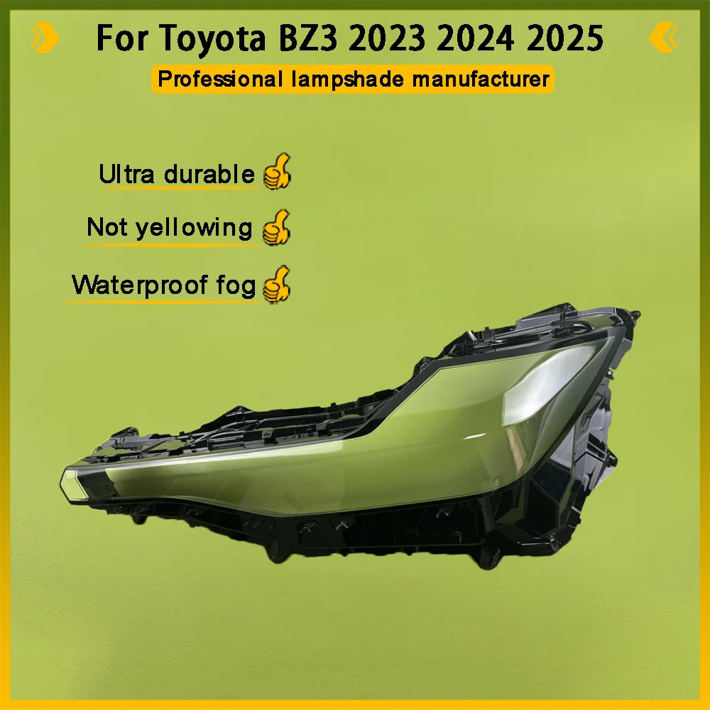 For Toyota BZ3 2023 2024 2025 Front Headlight Cover Headlamp Cover Lamp Shell Transparent Lampshade Lens Plexiglass 3